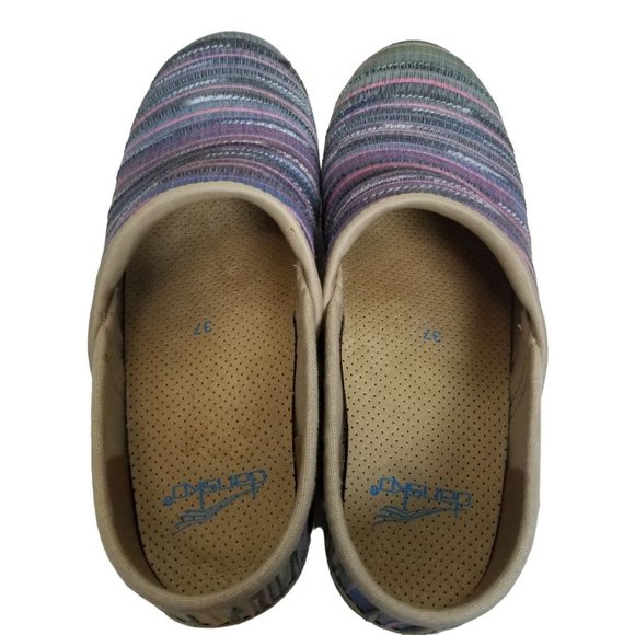 Dansko Womens 37 EU (US 6.5-7) Purple Striped Vega - Picture 9 of 9
